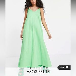 ASOS Cotton Green Maxi dress NWT